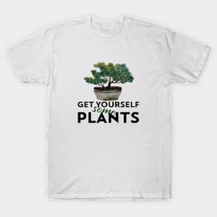 Plants Leaf Garden Vase Design T-Shirt